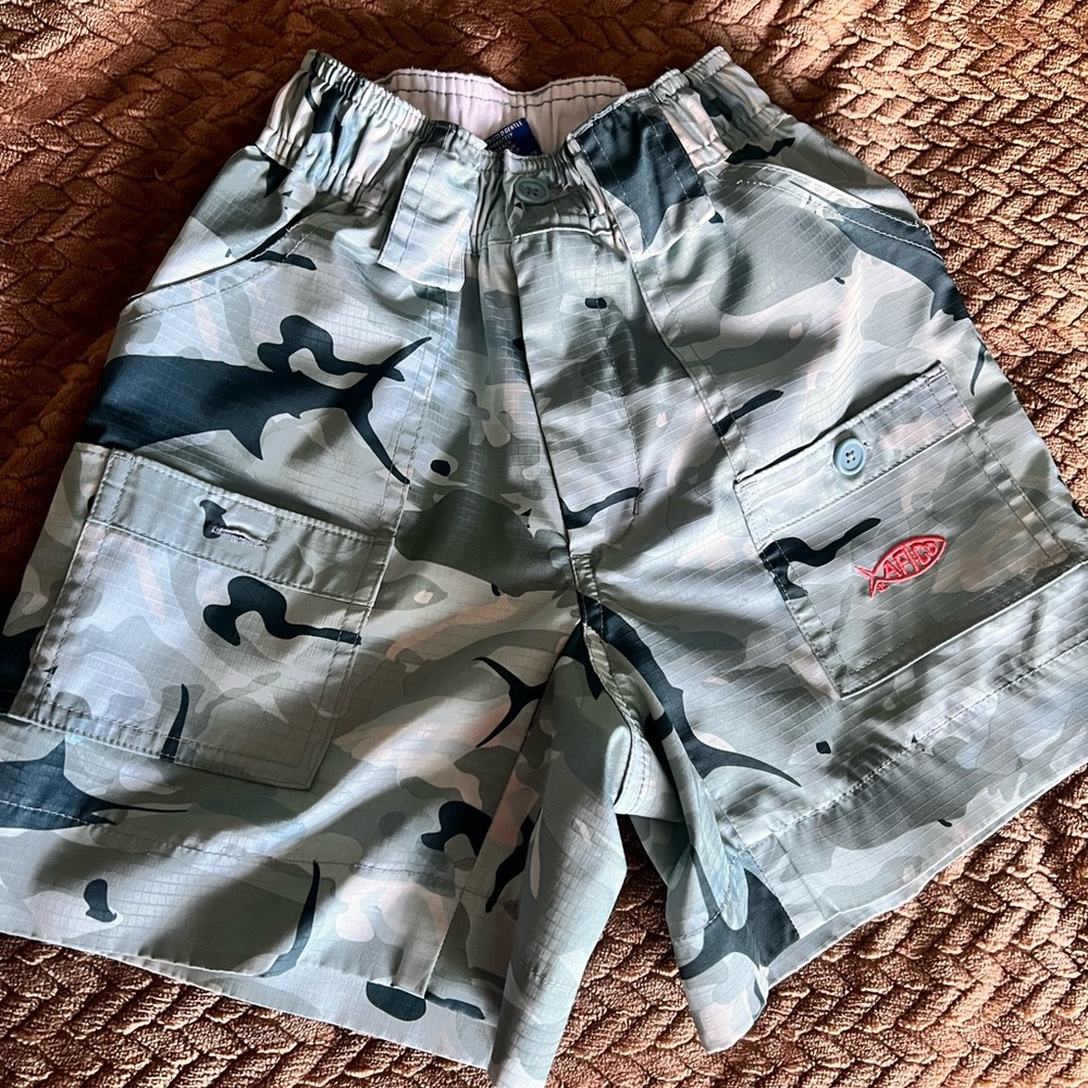 Blue Camouflage Boy Aftco shorts